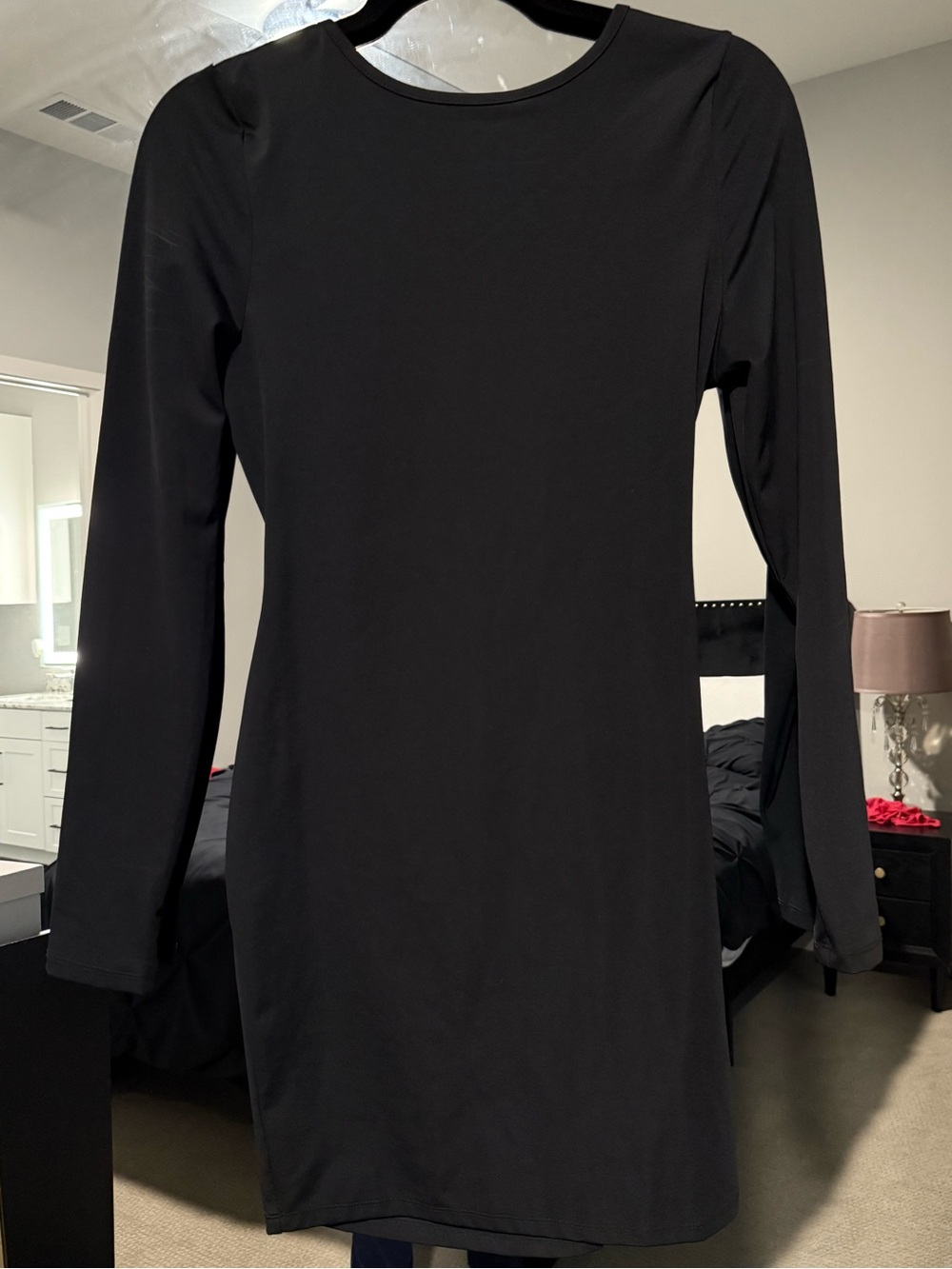 Cotton-on: Classic Black open tie back dress